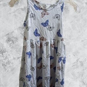 NWT H&M Floral Butterfly Dress - Blue and Brown